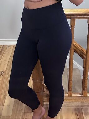 90 Degree By Reflex Navy High-Waist Crop Leggings